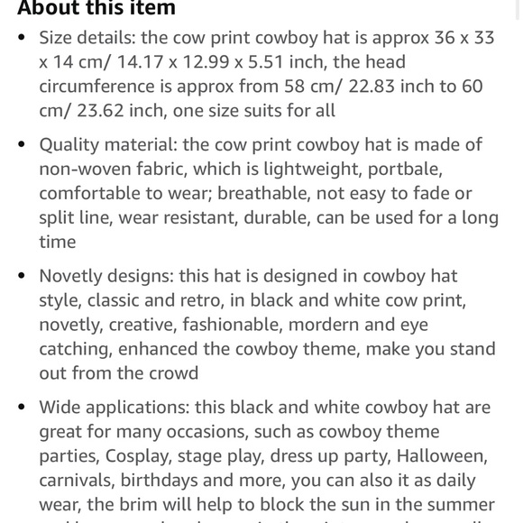 Cow-print cowboy hats (4) - Picture 6 of 6